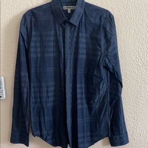 Express Men’s Navy/Grey Long Sleeve